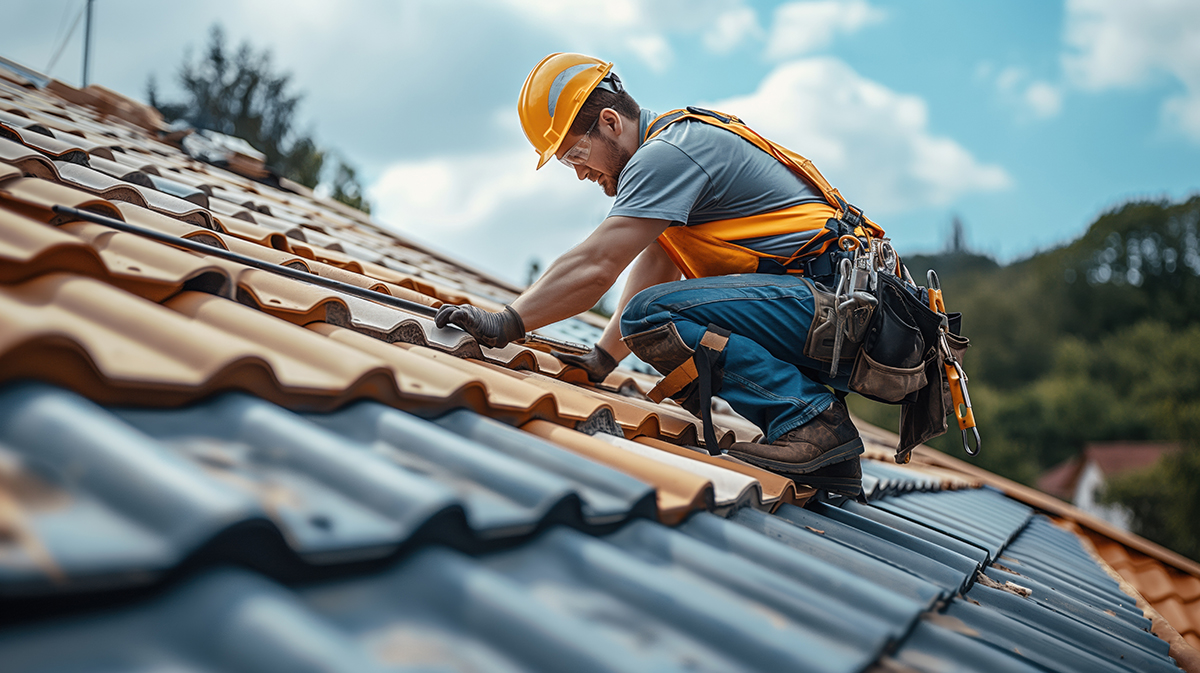 Dachreparatur Brandenburg – Schnelle Hilfe vom Fachmann Dachdecker bei der Reparatur beschädigter Ziegel in Brandenburg